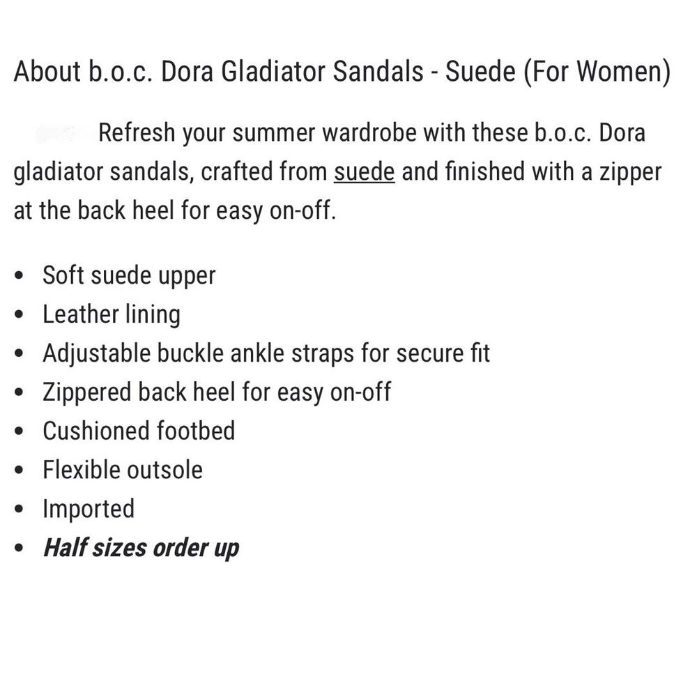 NIB BOC by Born Dora 8M Suede Gladiator Sandal Dk Red - Picture 10 of 12